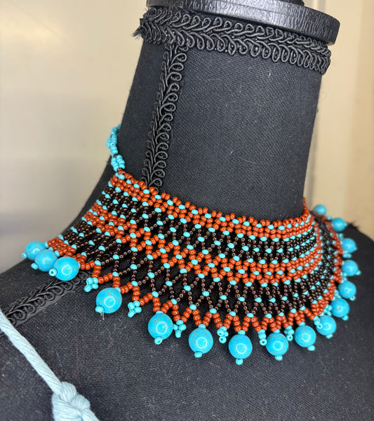 Choker Brown/Turquoise