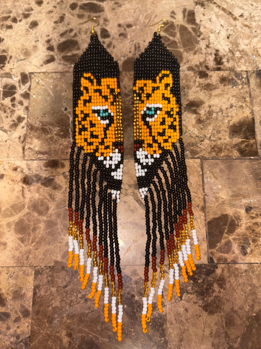 Jaguar Beaded Earings