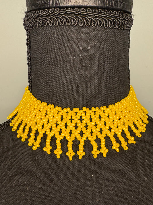 Choker necklace Yellow
