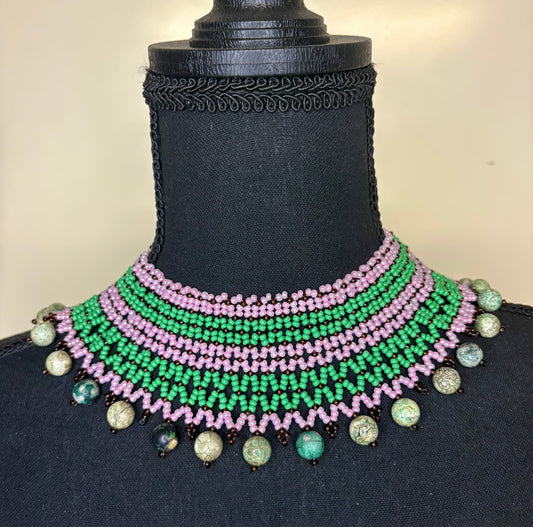 Choker Pink/Green