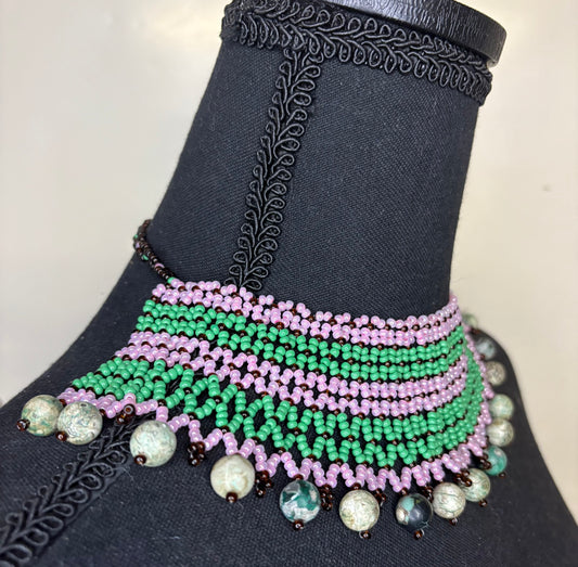 Choker Pink/Green