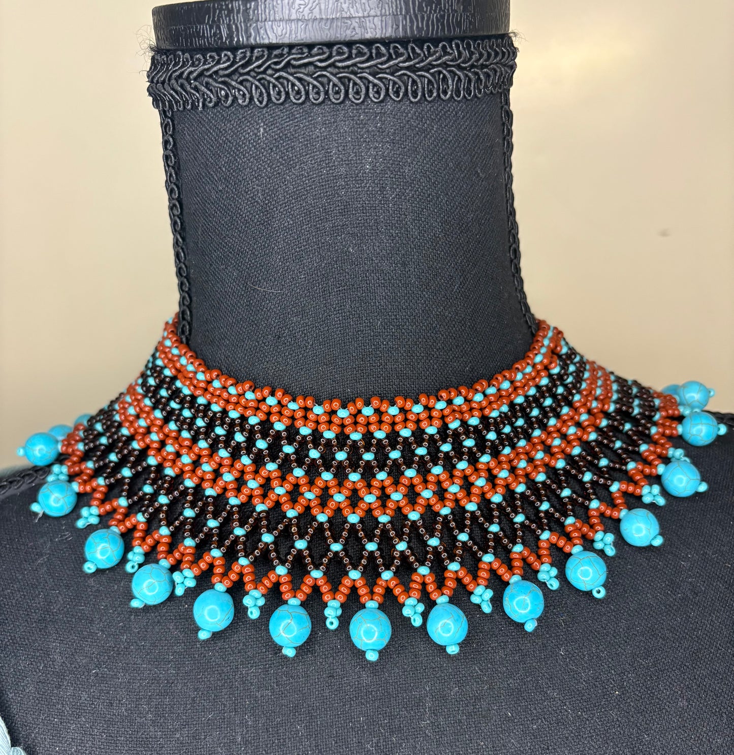 Choker Brown/Turquoise